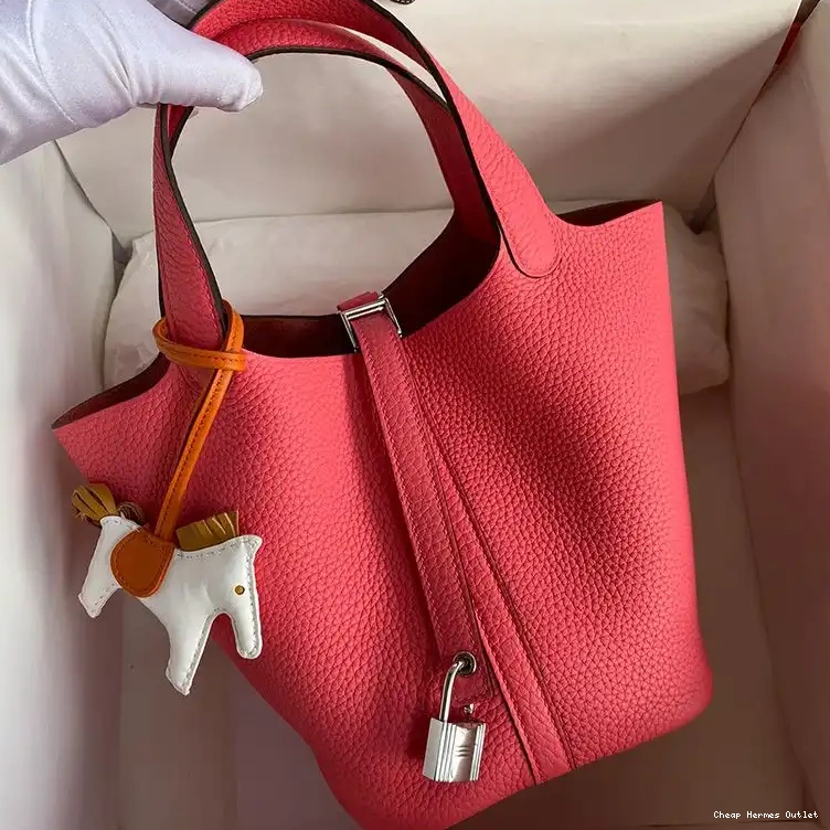 Bag Rose Gold Lock Picotin Palladium Hermes In Leather Hardware Clemence 0430